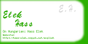 elek hass business card